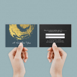Cartão De Desconto YOGA Massage Gift Certificate Blue Dourado ZEN Sym