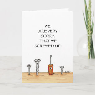 Cartão de Desculpas Comerciais