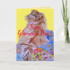Cartão de Desculpas Glamour-Puss Gato Fofinho Colc