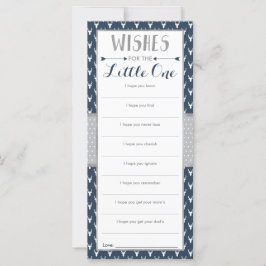 Cartão de Desejo, Chá de fraldas, Veado De Madeira