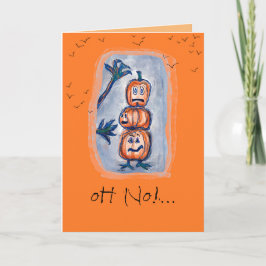 Cartão de Desejo de Aniversário de Halloween