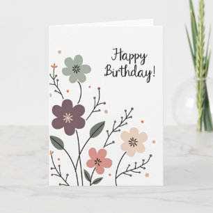 Cartão de desejo de calligraphy de aniversário
