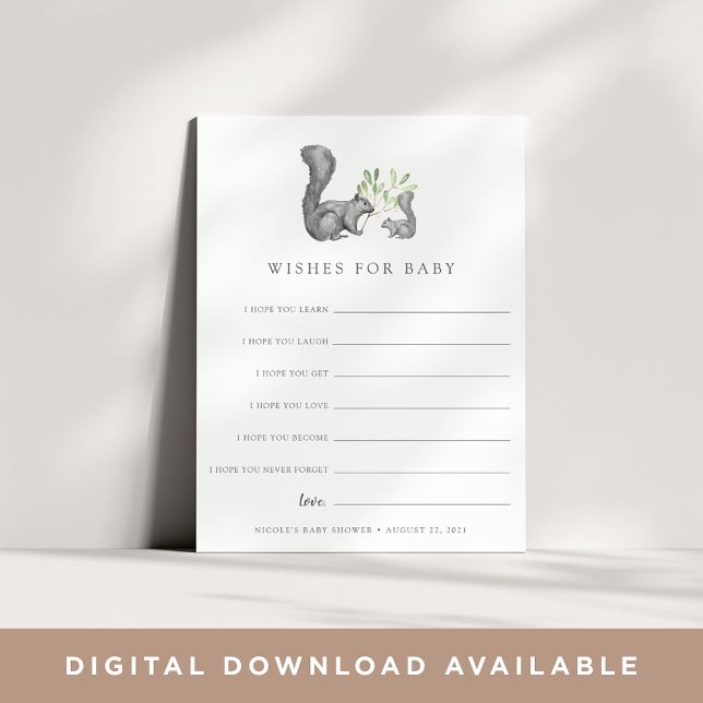 Cartão de Desejo de Chá de fraldas de Amigos do Wo (Criador carregado)