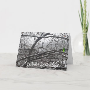 Cartão de Desejo de Férias de Inverno