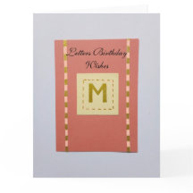 Cartão de Desejos de Aniversário com Letras