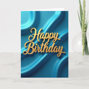 Cartão de Desejos de Aniversário Luxuoso