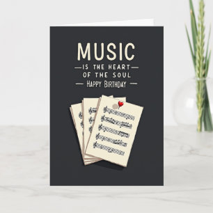 Cartão de Desejos de Aniversário Musical