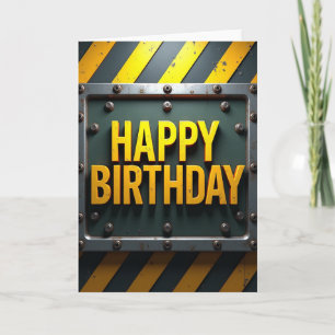 Cartão de Desejos de Aniversário Rústico