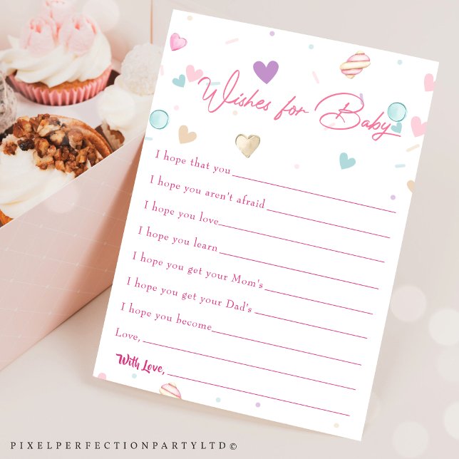 Cartão de Desejos de Bebê Sweet Donut Baby (Criador carregado)