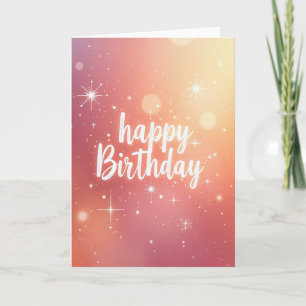 Cartão de Desejos de Estrela de Aniversário