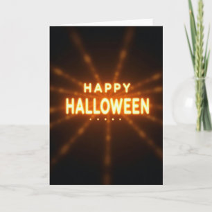 Cartão de Desejos de Halloween Iluminados