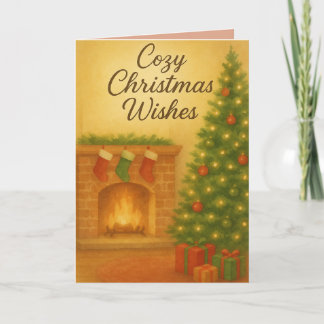 Cartão de Desejos de Natal Aconchegante – Aquarela