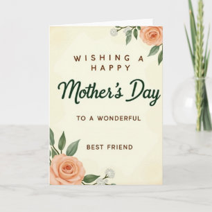 Cartão de Desejos do Dia das Mães para Melhor Amig