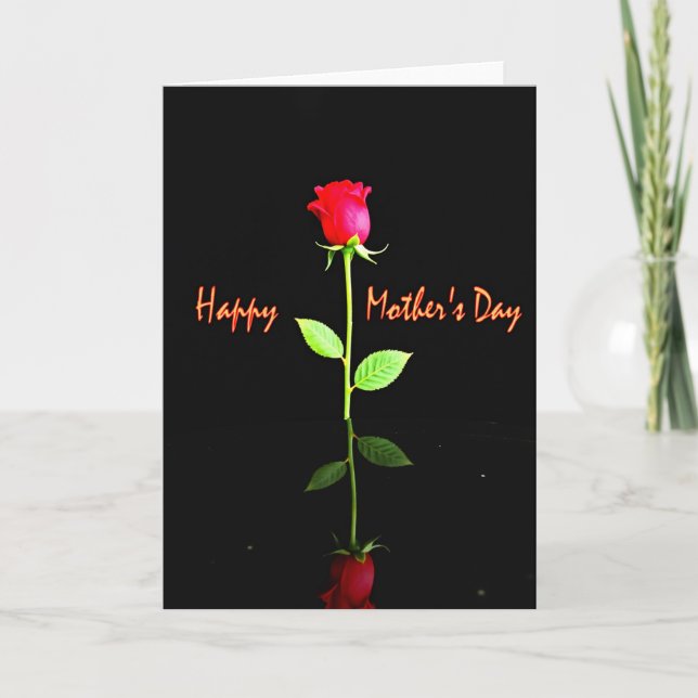 Cartão de Desejos do Dia das Mães Rosas (Frente)