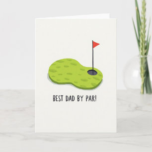 Cartão de Desejos do Dia dos Pais de Golfe