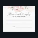 Cartão de desejos e conselhos florais de ouro.<br><div class="desc">O elegante aviso de casamento e cartão de desejos. Itens correspondentes disponíveis.</div>