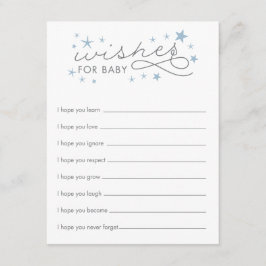 Cartão de Desejos para o Bebê Star Jogo de Chá de 