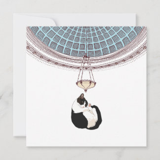Cartão de desenho de gato