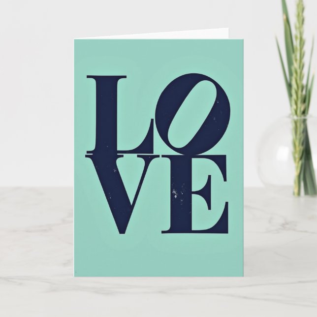 Cartão de Design de Amor Minimalista (Frente)