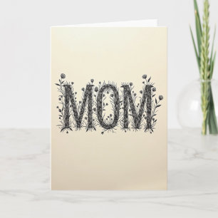 Cartão de Design de Arte de Mãe Botânica