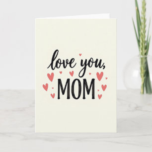 Cartão de Design de Arte "Eu Te Amo, Mãe"