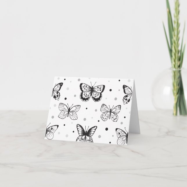 Cartão de Design de Borboleta Bonita para Qualquer (Frente)