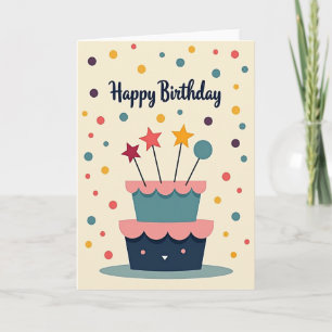 Cartão de Design de Confete de Aniversário