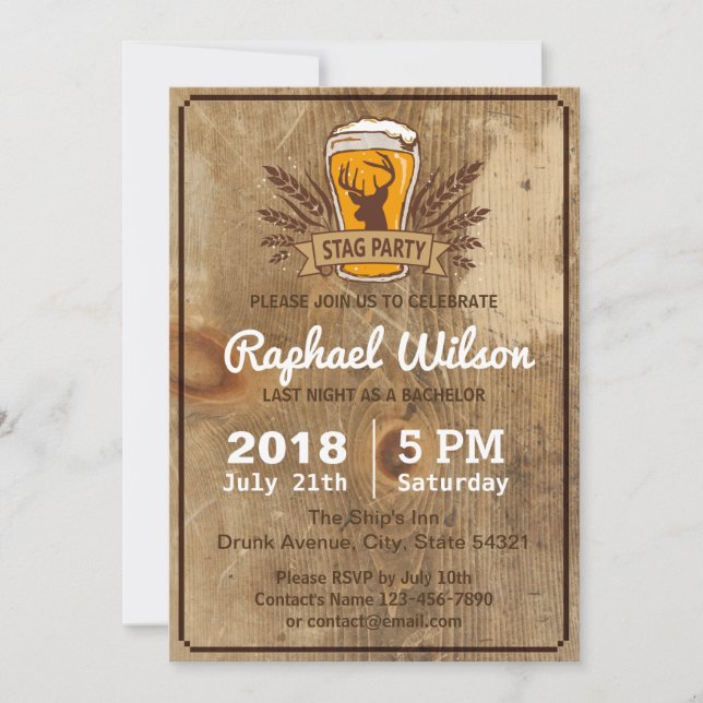 Cartão de Despedida de Solteiro & Cerveja Gelada (Frente)