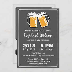 Cartão de Despedida de Solteiro de Bebidas Engraça