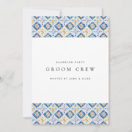 Cartão de Despedida de Solteiro para Azulejos de L