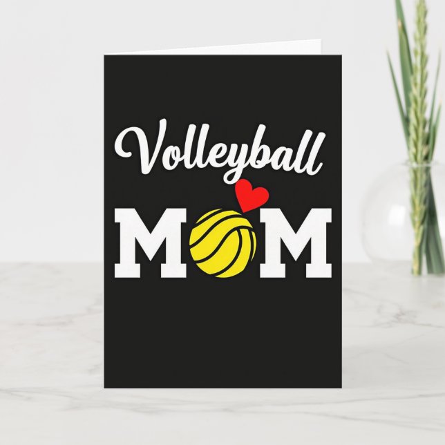 Cartão de Desporto para Mãe de Volei (Frente)