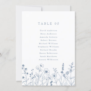 Cartão de Destacamento de Flor Selvagem Minimalist