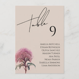 Cartão de Destino para Casamento de Flores Selvage