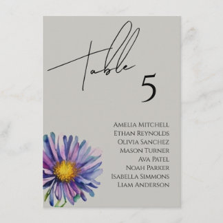 Cartão de Destino para Casamento de Flores Selvage