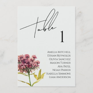 Cartão de Destino para Casamento de Flores Selvage