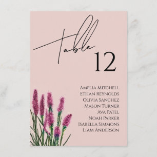 Cartão de Destino para Casamento de Flores Selvage