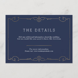 Cartão de detalhe de casamento clássico moderno e 