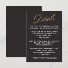 Cartão de Detalhe de Casamento de Ano Novo em Ouro