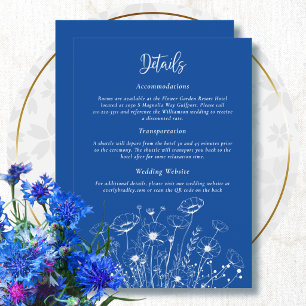 Cartão de Detalhe de Casamento de Flor Silvestre A