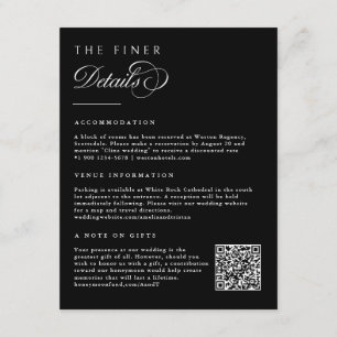 Cartão de Detalhes com Caligrafia Elegante