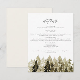 Cartão de Detalhes da Árvore de Pinheiros com Aq