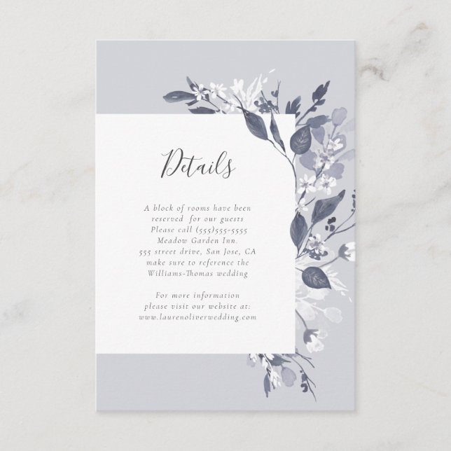 Cartão de Detalhes da Flora do outono (Frente)