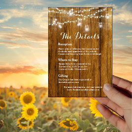 Cartão de Detalhes das Luzes de Travagem da Madeir