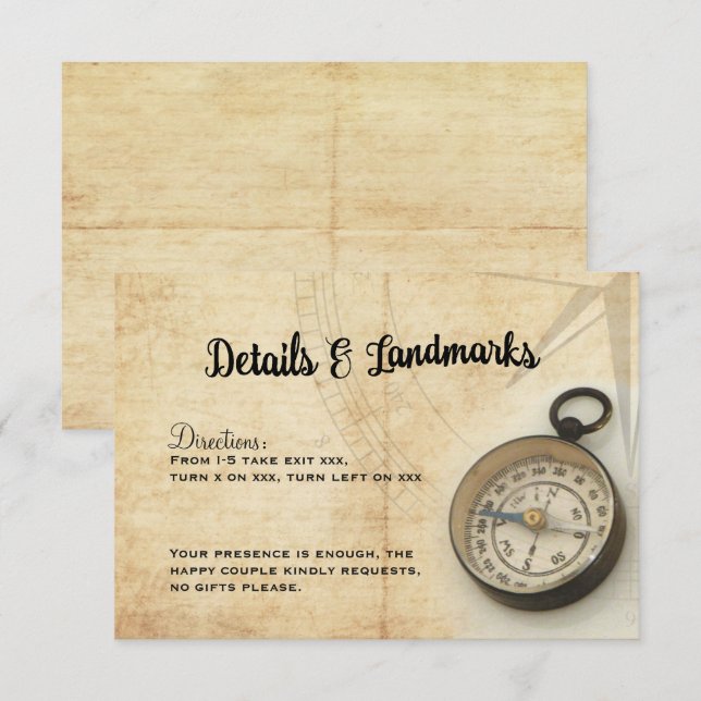 Cartão de Detalhes de Aniversário Nossa Aventura C (Frente/Verso)