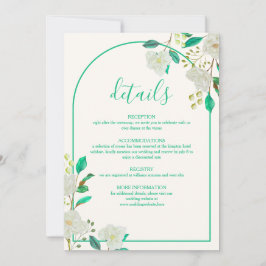 Cartão de Detalhes de Casamento Arquitetura Modern