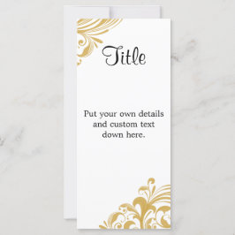 Cartão de Detalhes de Casamento de 4" X 9" para o 