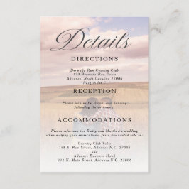 Cartão de Detalhes de Casamento de Foto Minimalist