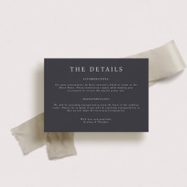 Cartão de Detalhes de Casamento de Paisagem Parker