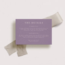 Cartão de Detalhes de Casamento de Paisagem Parker