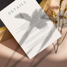 Cartão de Detalhes de Casamento Delicado de Folgas